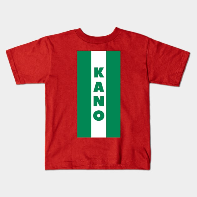 Kano City in Nigerian Flag Vertical Kids T-Shirt by aybe7elf